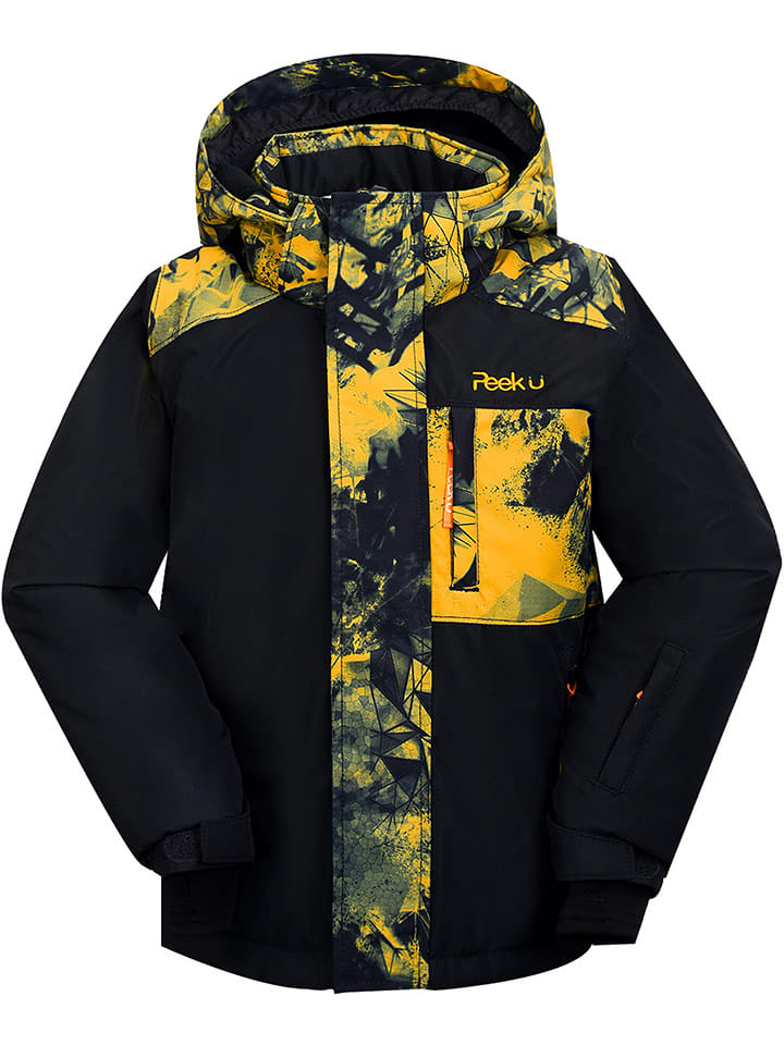 Peek U Kurtka zimowa "Finlo" w kolorze czarno-żółtym rozmiar: 122