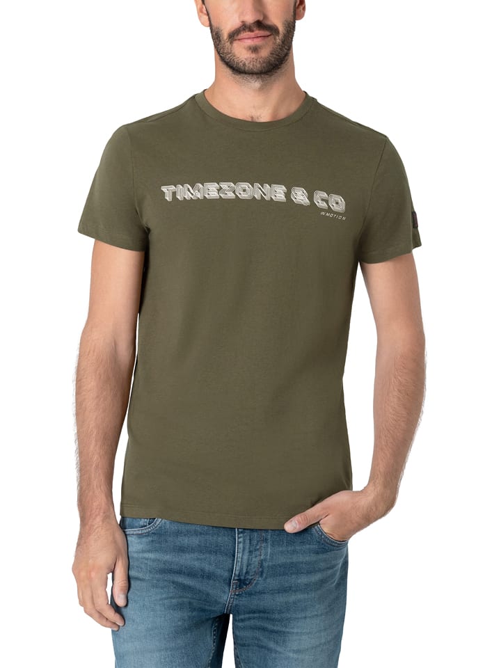 Timezone Koszulka w kolorze khaki rozmiar: M