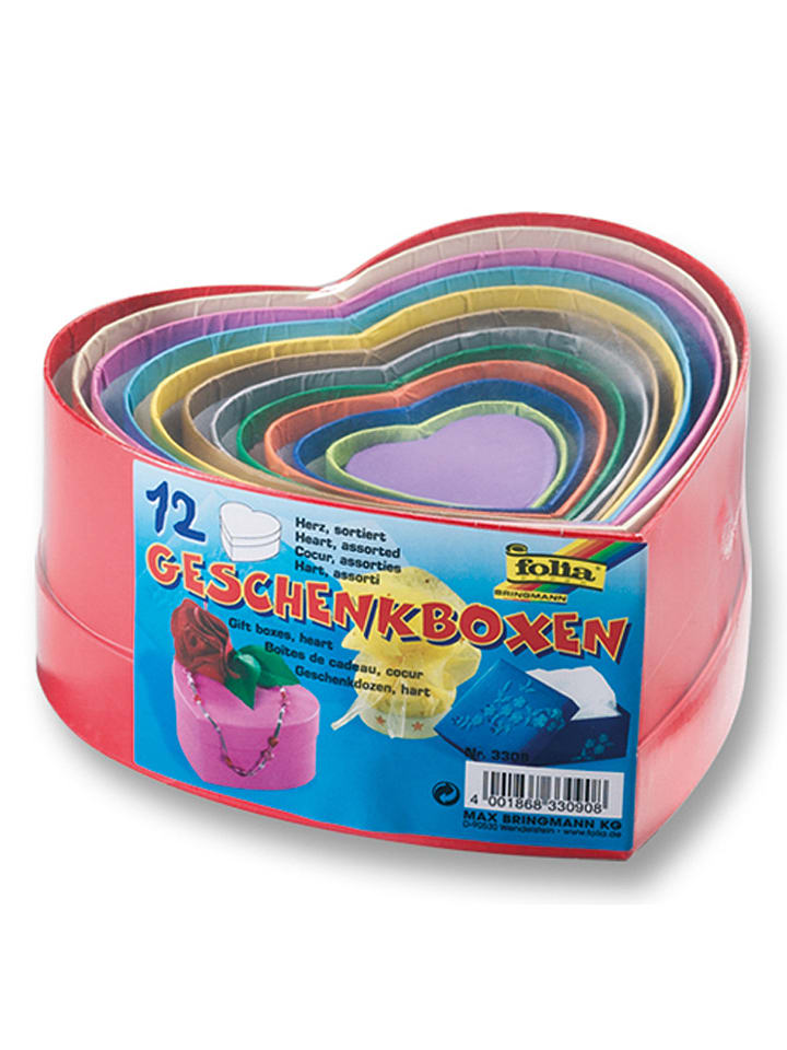 folia PAPER Kolorowe pudełka (12 szt.) w różnych kolorach rozmiar: onesize