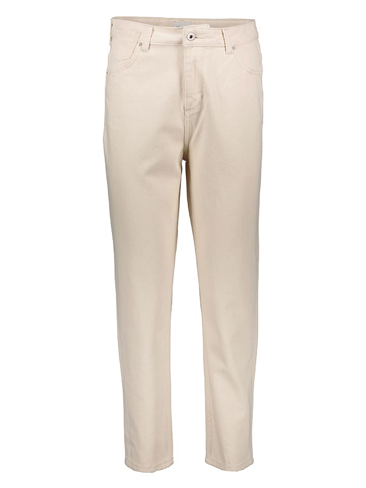 Mustang Dżinsy "Charlotte" - Tapered fit - w kolorze kremowym rozmiar: W29/L32