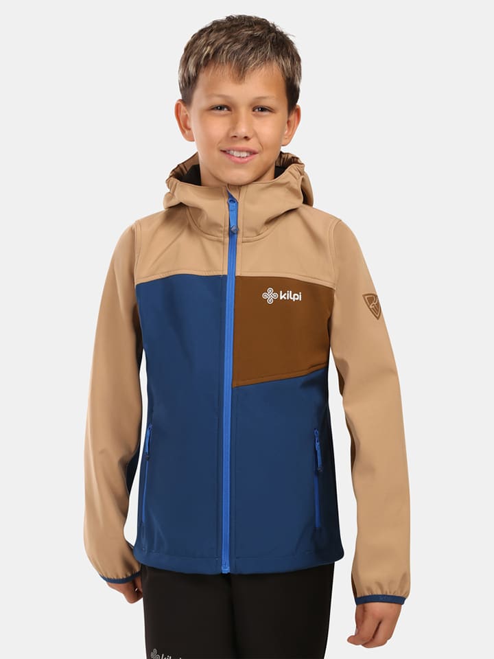 Kilpi Kurtka softshellowa "Ravio" w kolorze beżowo-niebieskim rozmiar: 122