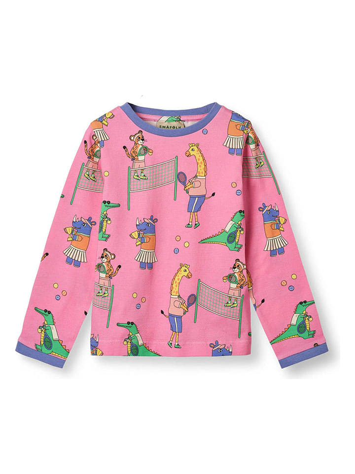 Småfolk Koszulka w kolorze różowym ze wzorem rozmiar: 122/128