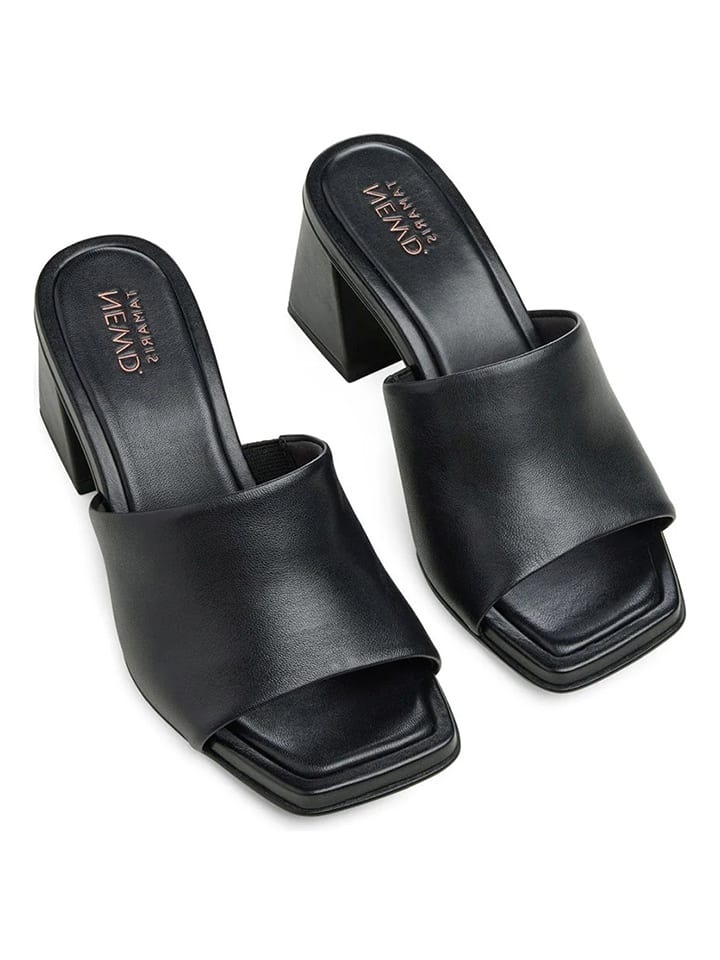 Tamaris Skórzane klapki w kolorze czarnym rozmiar: 41