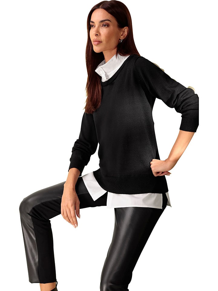 Heine Sweter w kolorze czarno-białym rozmiar: 38