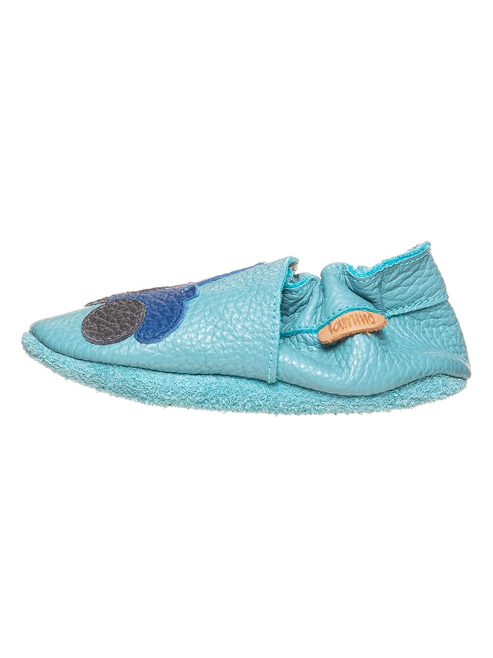 lamino Skórzane buty w kolorze turkusowym do raczkowania rozmiar: 24/25