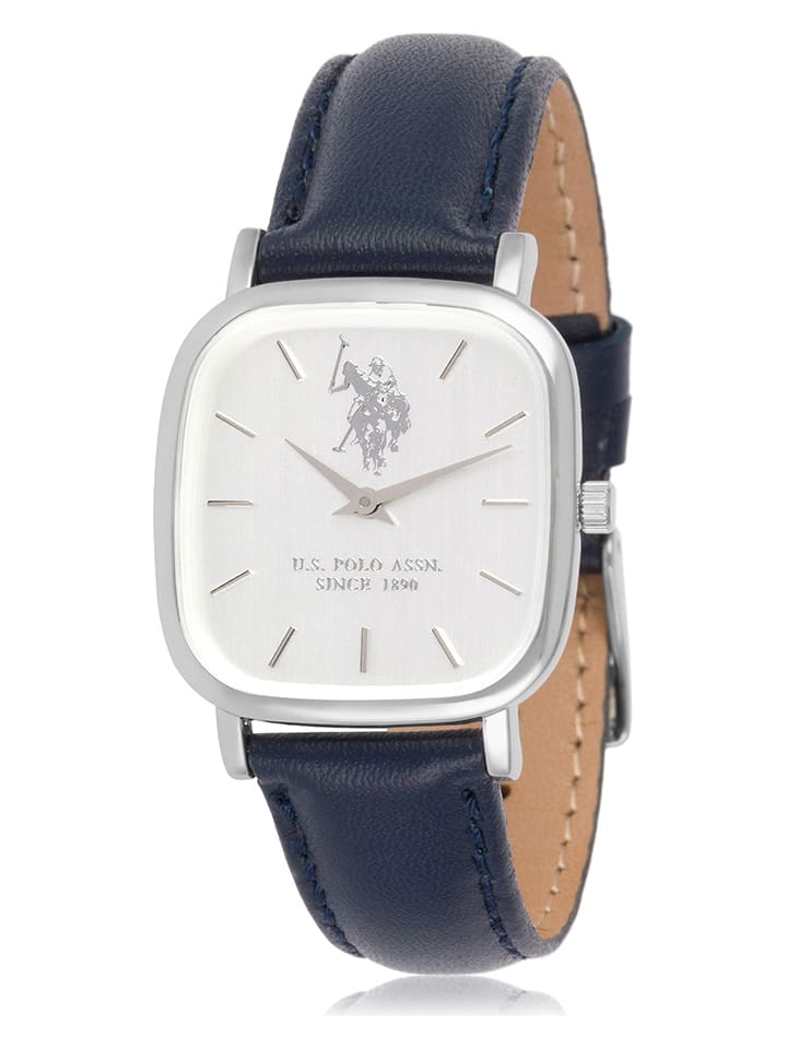 U.S. Polo Assn. Zegarek kwarcowy w kolorze srebrno-granatowo-białym rozmiar: onesize