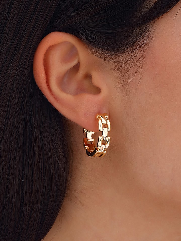 Nakkash Pozłacane kolczyki-kreole rozmiar: onesize