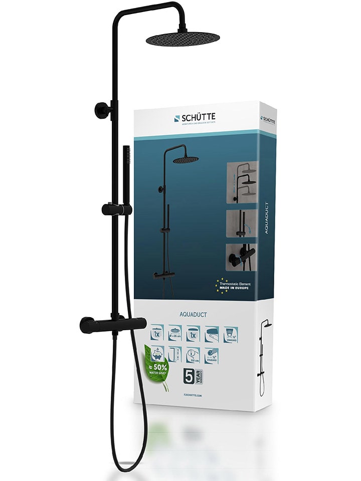 Schütte Zestaw prysznicowy "Aquaduct" w kolorze czarnym rozmiar: onesize