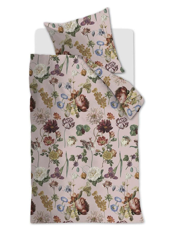 At Home Komplet pościeli "Past" w kolorze jasnoróżowym ze wzorem rozmiar: 155x220 cm