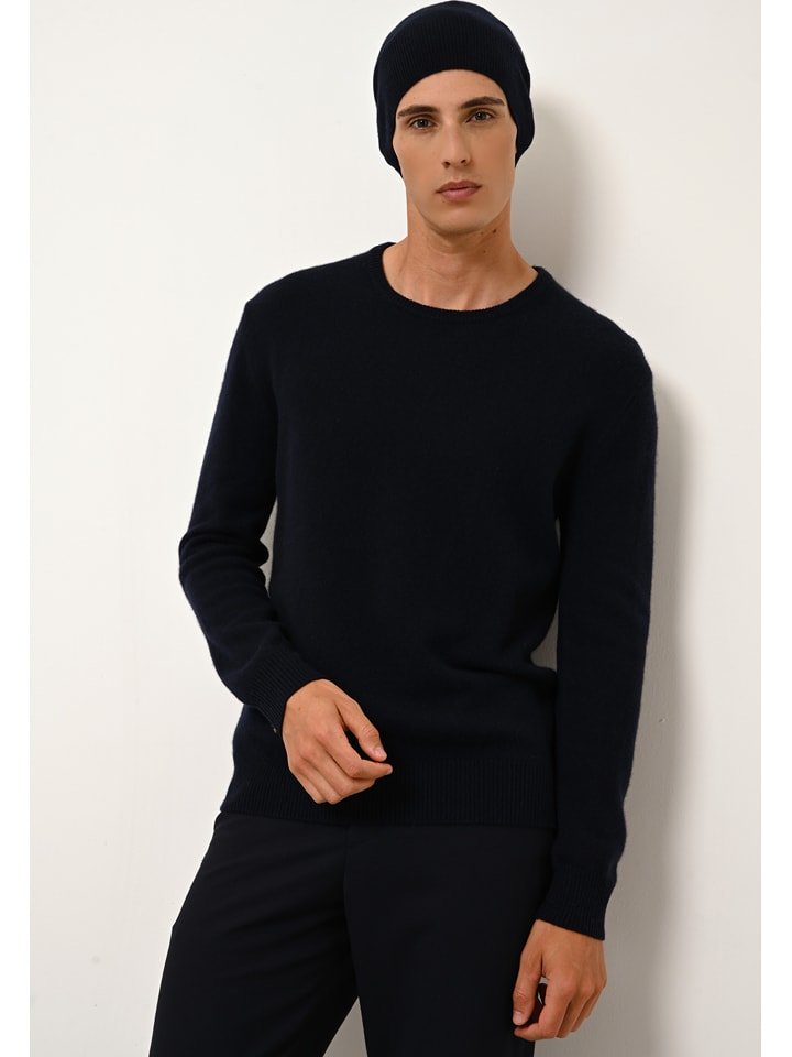 Just Cashmere Kaszmirowy sweter "Gabin" w kolorze granatowym rozmiar: S