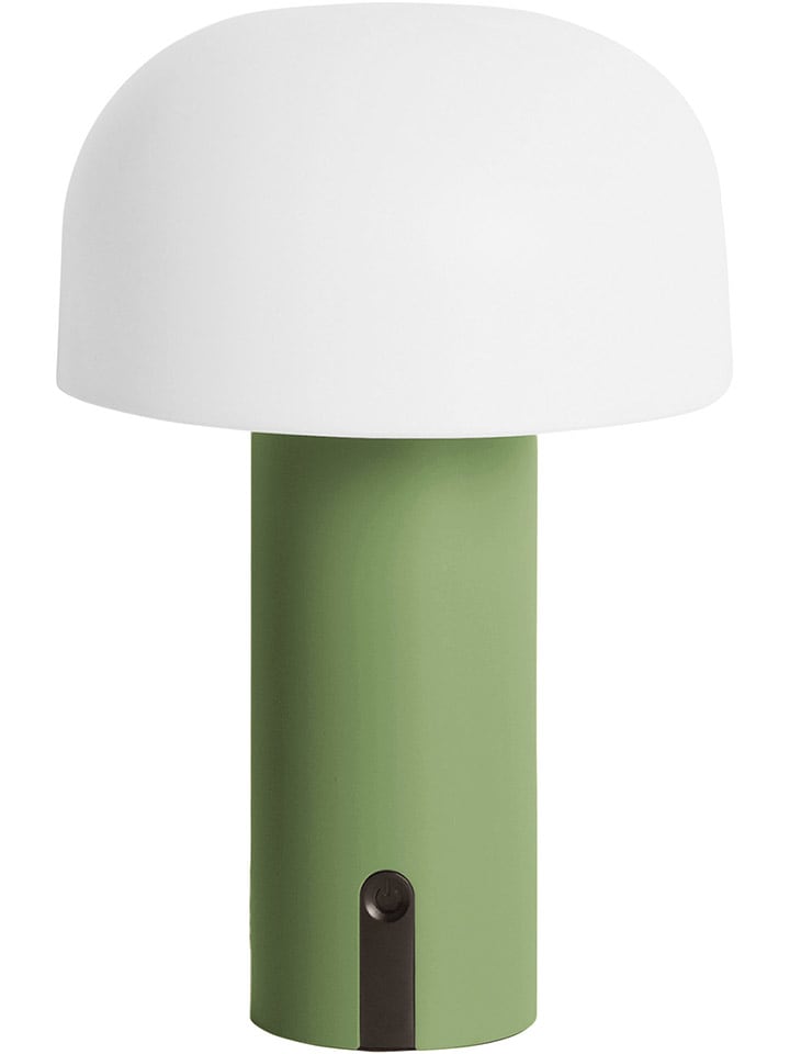 Leitmotiv Lampa stołowa LED "Luca" w kolorze zielono-białym - wys. 22,5 x Ø 15 cm rozmiar: onesize