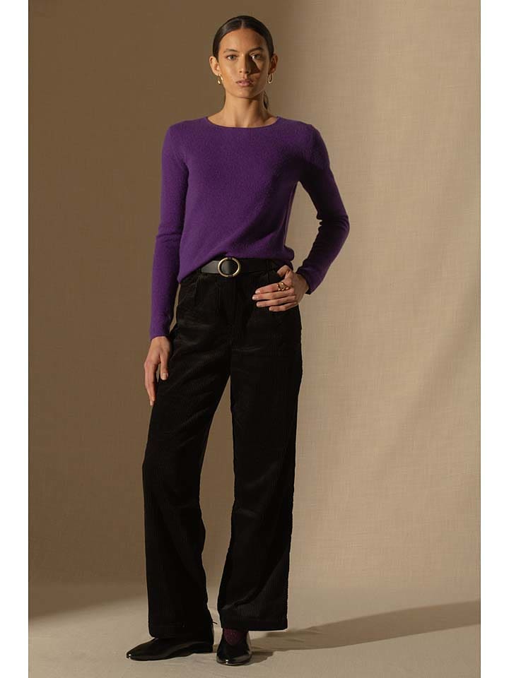 Perfect Cashmere Kaszmirowy sweter "Oprah" w kolorze fioletowym rozmiar: XL