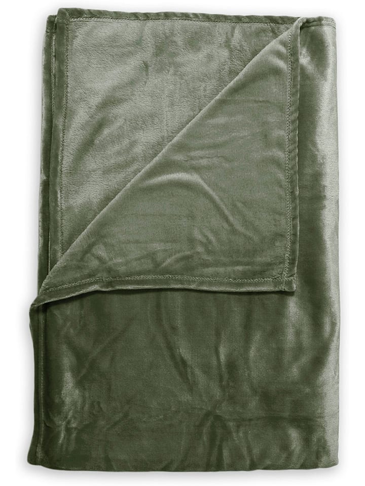 Zo!Home Pled "Cara" w kolorze oliwkowym rozmiar: 140x200 cm