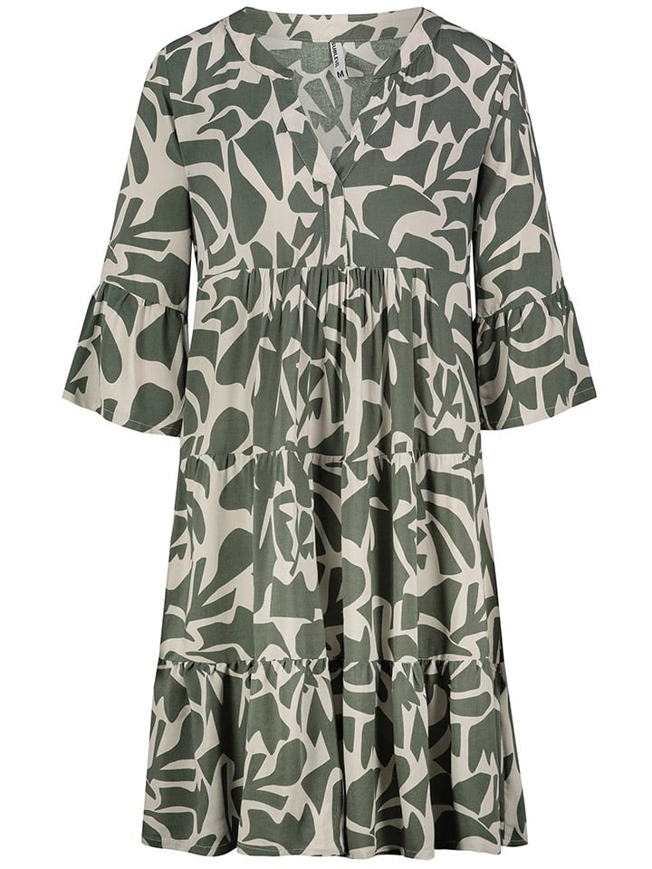 Sublevel Sukienka w kolorze ciemnozielono-białym rozmiar: XL