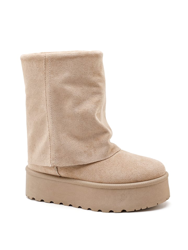 Sixth Sens Botki zimowe w kolorze beżowym rozmiar: 38