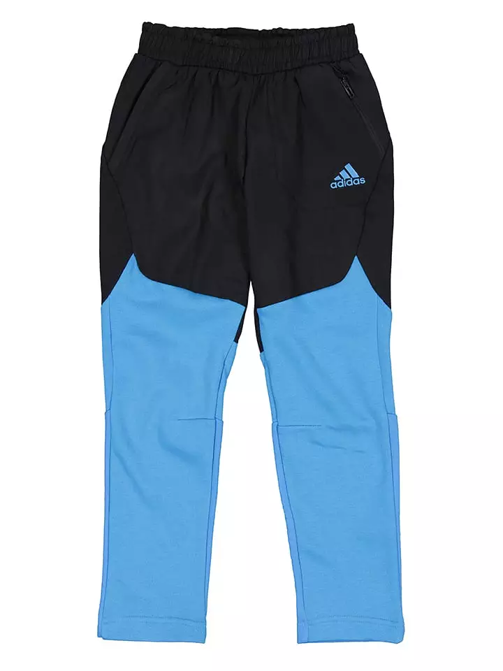 adidas Spodnie dresowe w kolorze niebiesko-czarnym rozmiar: 152