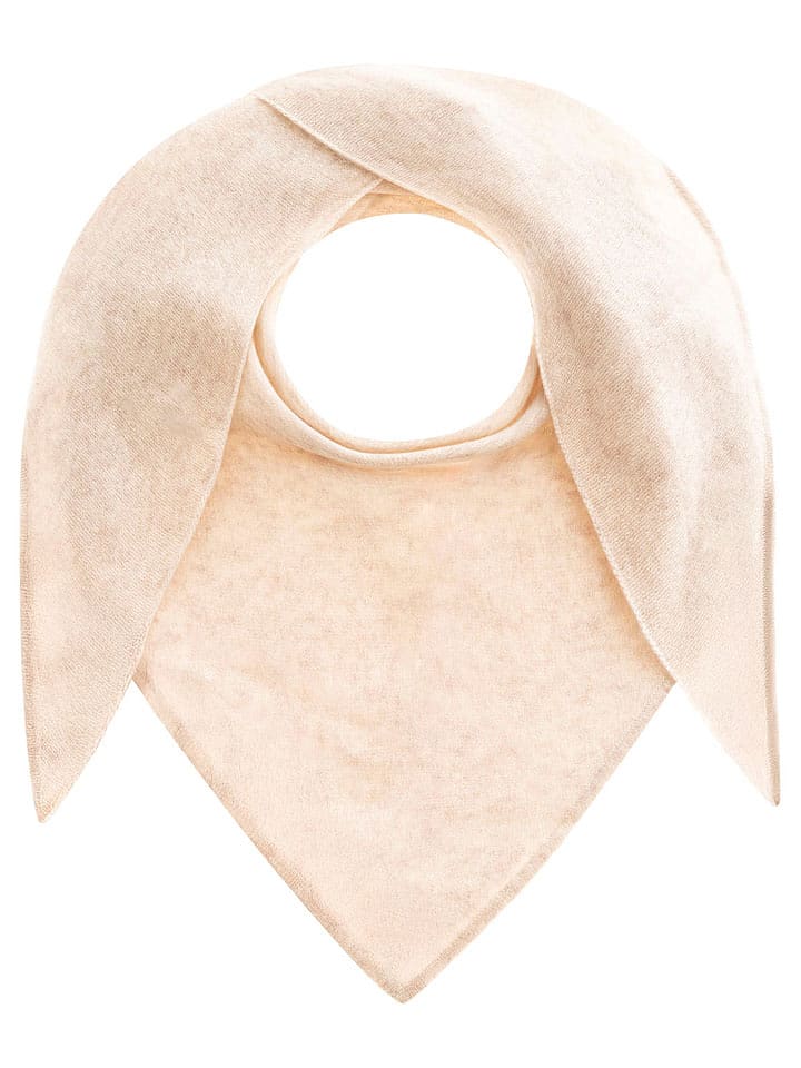 Zwillingsherz Kaszmirowa chusta trójkątna w kolorze beżowym - 175 x 120 cm rozmiar: onesize