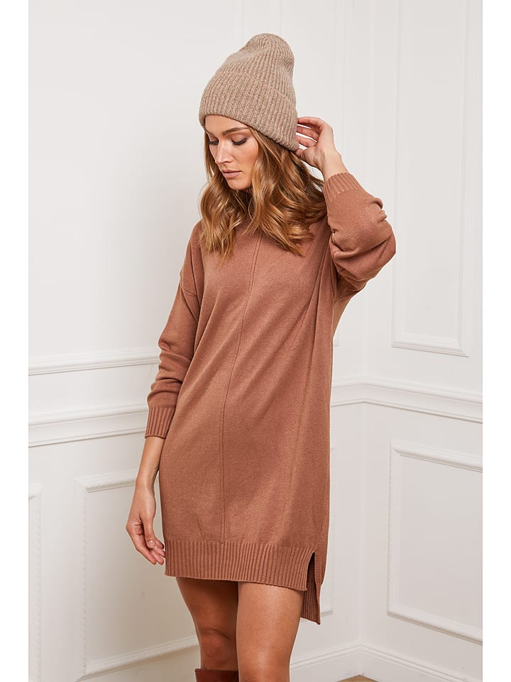 So Cachemire Sukienka dzianinowa "Abufera" w kolorze karmelowym rozmiar: S