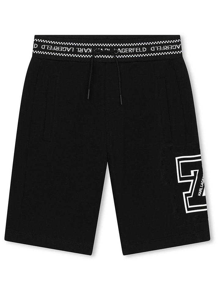 Karl Lagerfeld Kids Bermudy dresowe w kolorze czarnym rozmiar: 176