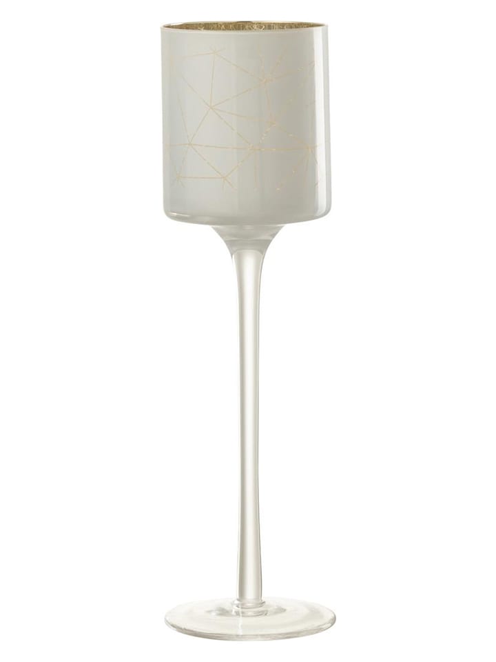 J Line Świecznik w kolorze złoto-białym - wys. 25 x Ø 7 cm rozmiar: onesize