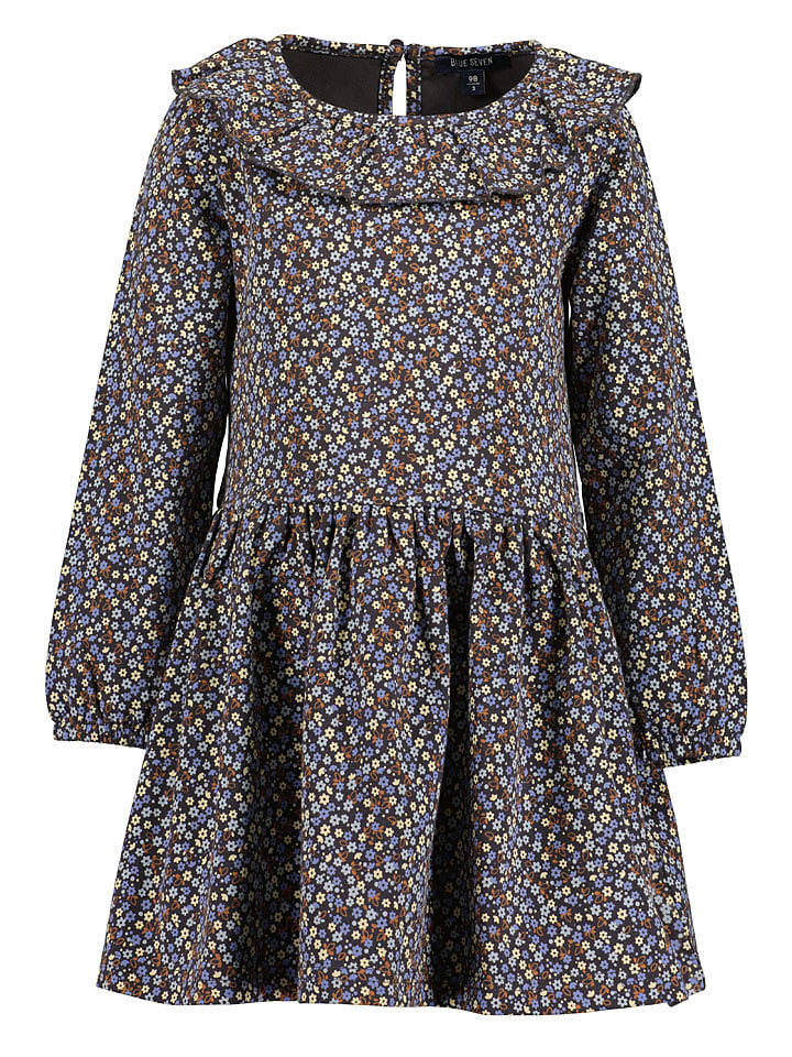 Blue Seven Sukienka w kolorze antracytowym ze wzorem rozmiar: 98