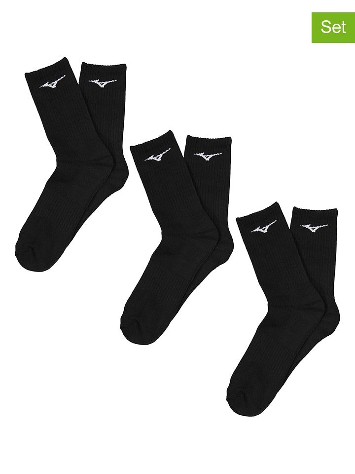 Mizuno Skarpety sportowe (3 szt.) w kolorze czarnym rozmiar: XL