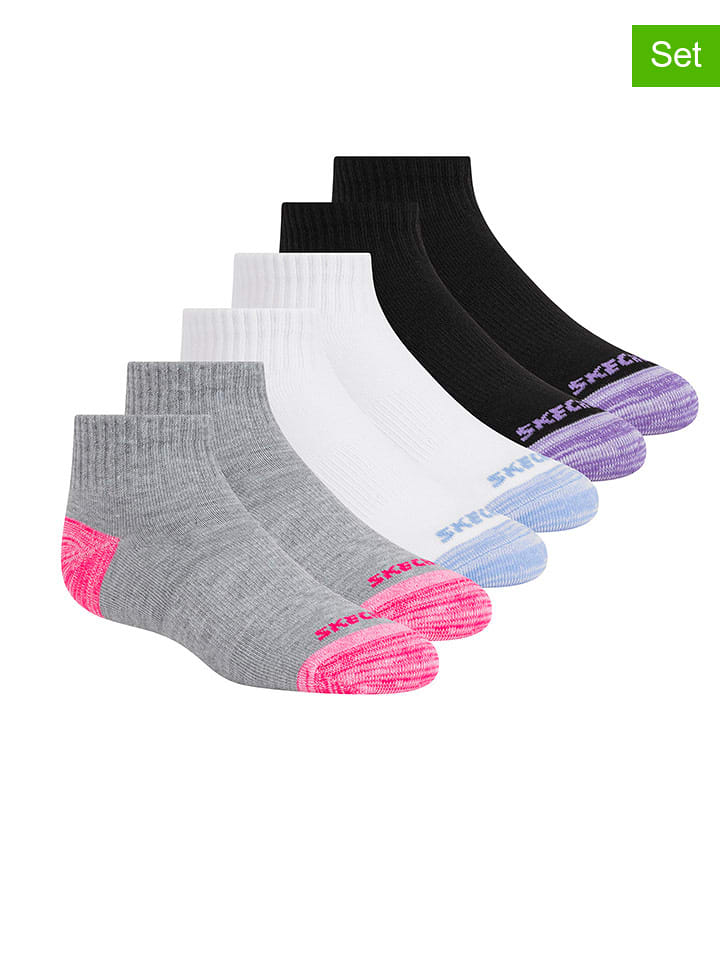Skechers Skarpety (10 par) w kolorze czarnym, białym i szarym rozmiar: 36-38