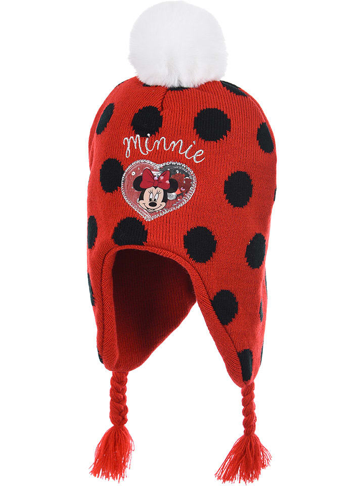 Disney Minnie Mouse Czapka "Minnie" w kolorze czerwonym rozmiar: 54 cm