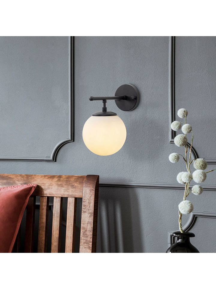 Opviq Lampa ścienna w kolorze czarnym - 24 x 24 x Ø 15 cm rozmiar: onesize