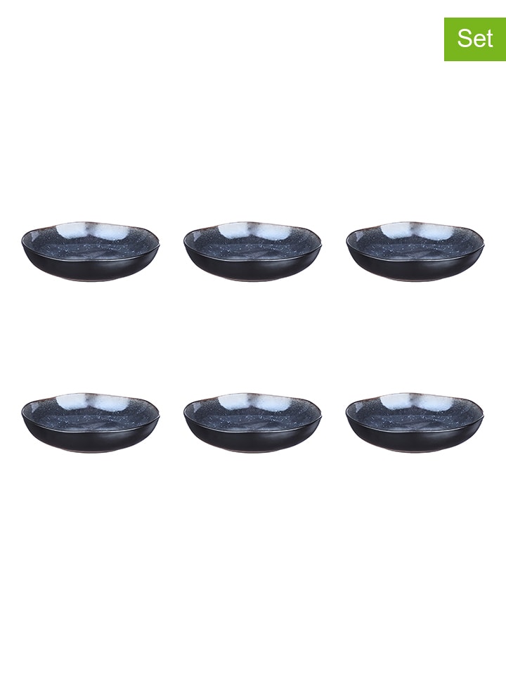 Björn Talerze głębokie (6 szt.) "Iris" w kolorze granatowym - Ø 22,5 cm rozmiar: onesize
