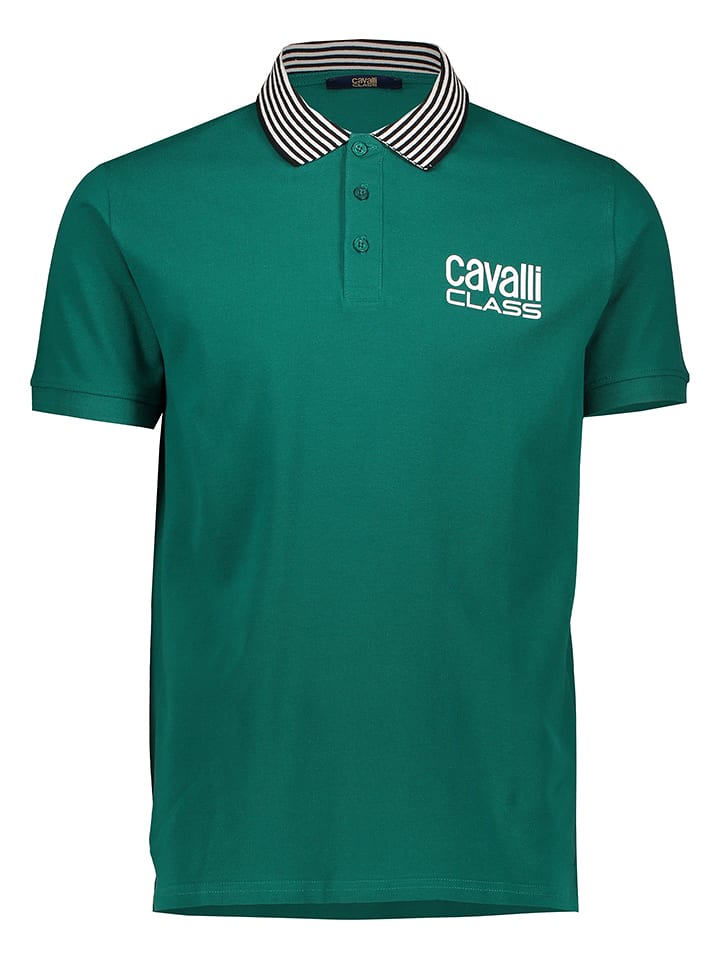 cavalli CLASS Koszulka polo w kolorze zielonym rozmiar: L