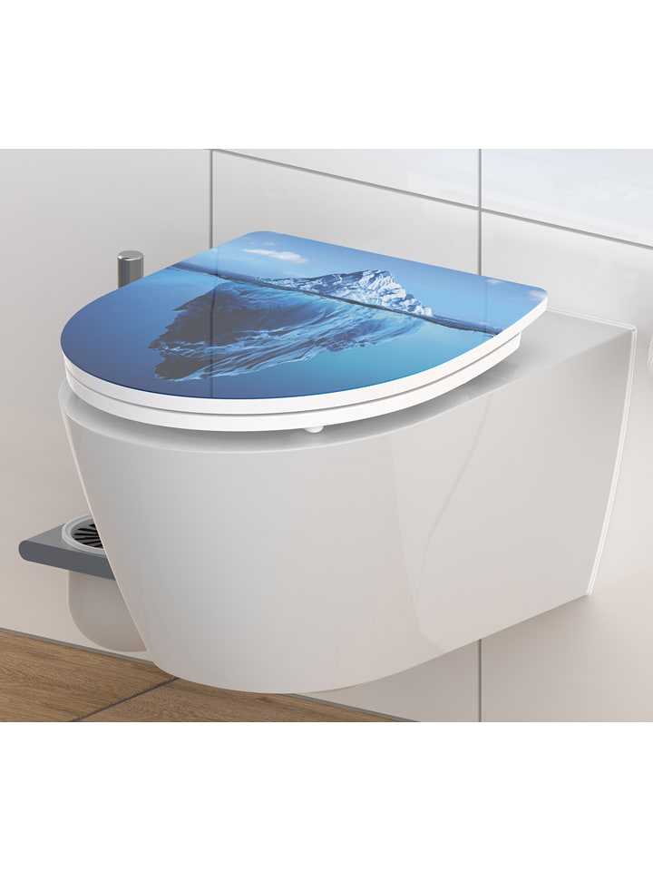 Schütte Wolnoopadająca deska WC "Iceberg" w kolorze niebieskim rozmiar: onesize