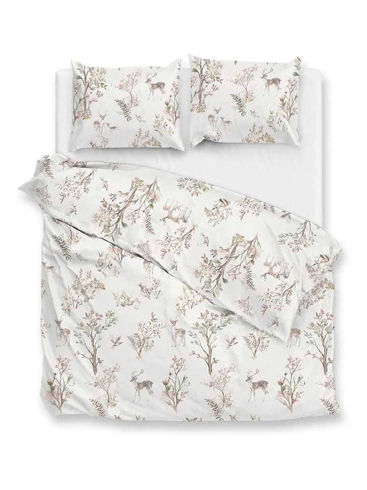 Zo!Home Komplet pościeli flanelowej "Hazel" w kolorze kremowo-jasnobrązowym rozmiar: 260x220 cm