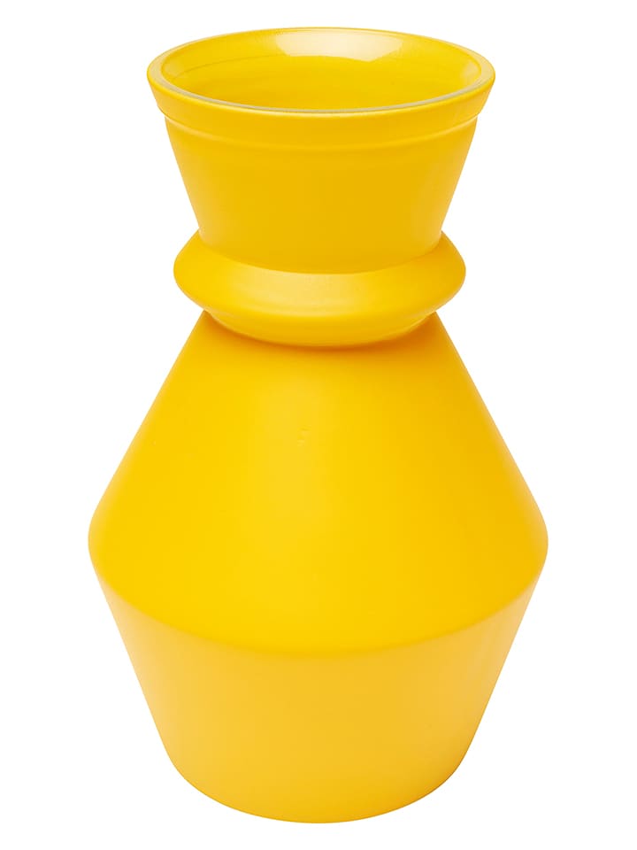 Kare Wazon "Gina" w kolorze żółtym - wys. 25 x Ø 16 cm rozmiar: onesize