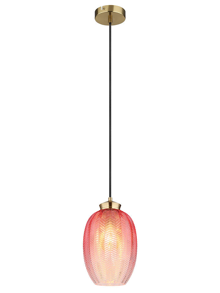 Globo lighting Lampa wisząca "Jessica" w kolorze złoto-różowym - wys. 120 x Ø 15 cm rozmiar: onesize