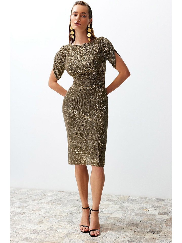 trendyol Sukienka w kolorze złotym rozmiar: 40