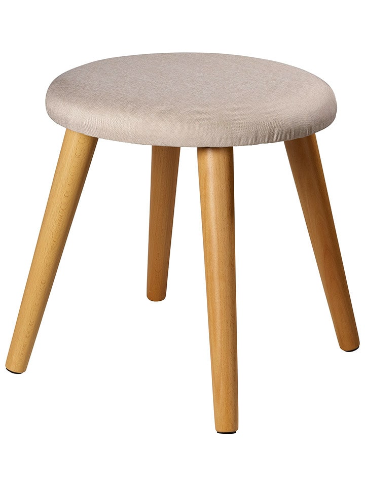 Echtwerk Hocker "Skandi" w kolorze kremowym - wys. 42 x Ø 40 cm rozmiar: onesize