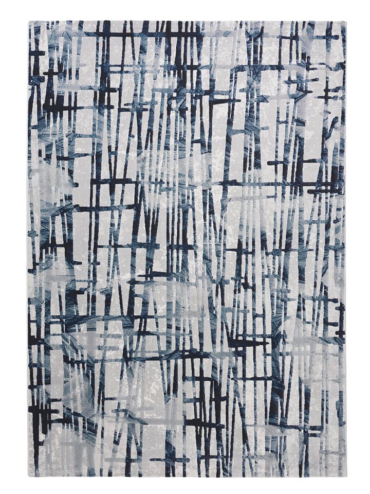 deco Rugs & Carpet Dywan "Double" w kolorze szaro-niebieskim rozmiar: 80x150 cm