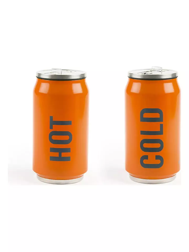 Trendy Kitchen by EXCÉLSA Kubek termiczny "Hot/Cold" w kolorze pomarańczowo-szarym - 300 ml rozmiar: onesize
