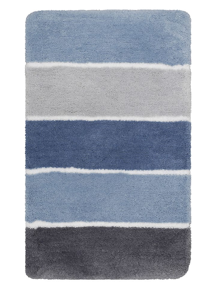 Homie Living Dywanik łazienkowy "Rio Marina" w kolorze niebiesko-szarym rozmiar: 70x120 cm