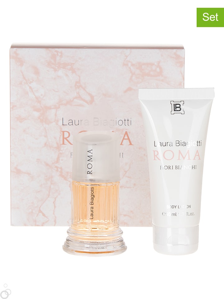 Laura Biagiotti 2-częściowy zestaw "Roma Fiori Bianchi" rozmiar: onesize