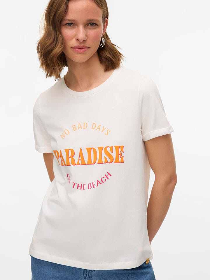 Vero Moda Koszulka "Mella" w kolorze białym rozmiar: XL