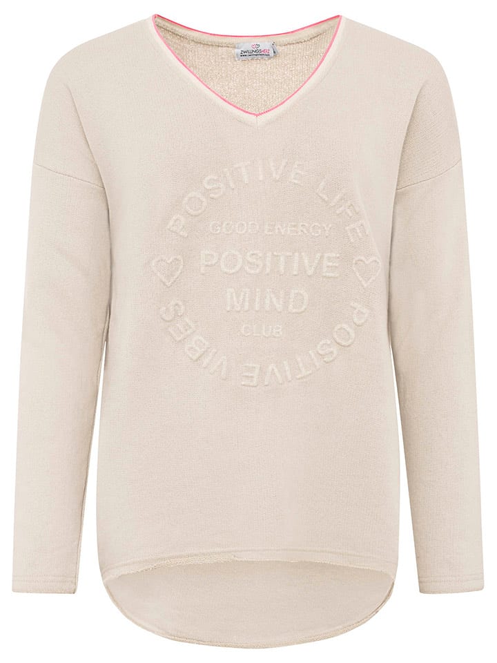 Zwillingsherz Bluza "Positive Mind" w kolorze jasnoróżowym rozmiar: L/XL