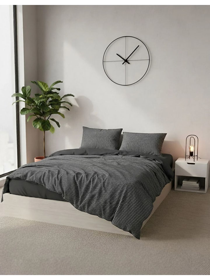 Mijolnir Komplet pościeli renforcé w kolorze antracytowym rozmiar: 155x220 cm