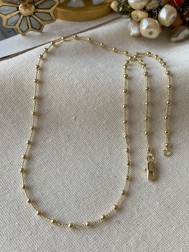 Luseera Pozłacany naszyjnik z elementami ozdobnymi - dł. 45 cm rozmiar: onesize