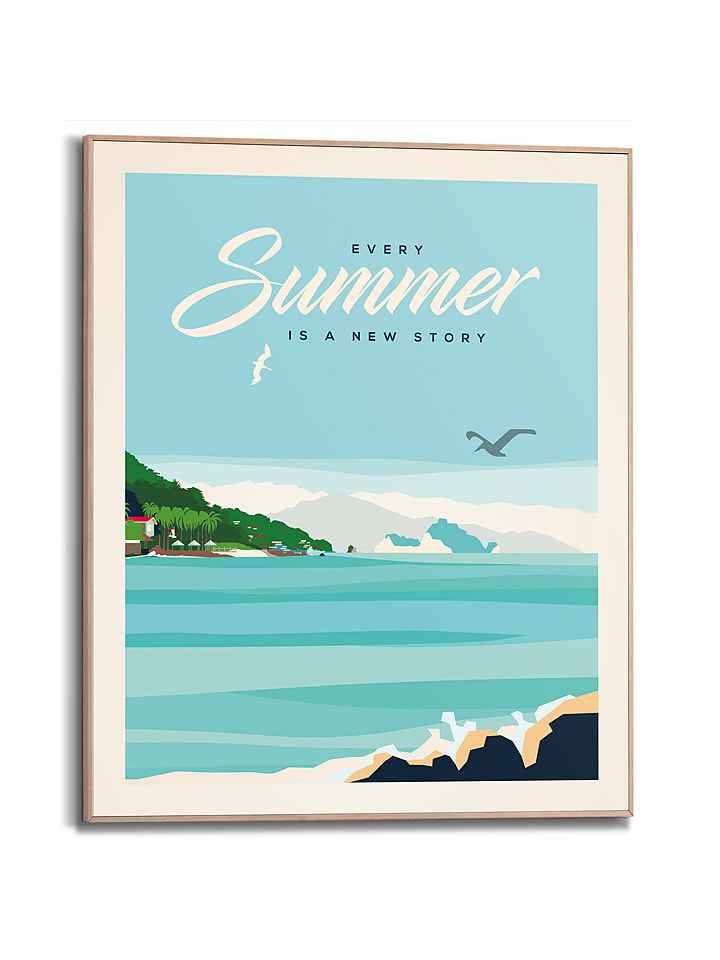 Orangewallz Druk artystyczny "Every Summer" w ramce rozmiar: 40x50 cm