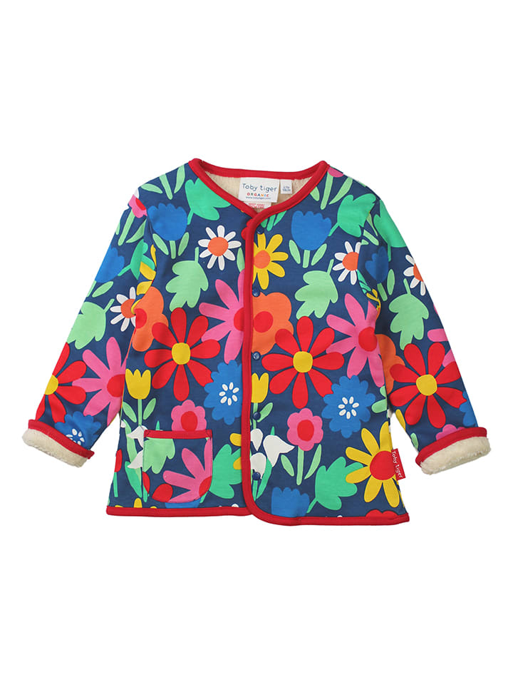 Toby Tiger Dwustronna kurtka przejściowa w kolorze beżowym ze wzorem rozmiar: 98