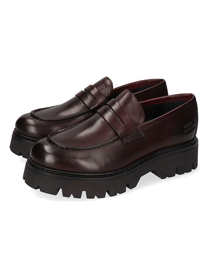 MELVIN & HAMILTON Skórzane mokasyny "Thelia 7" w kolorze fioletowym rozmiar: 38