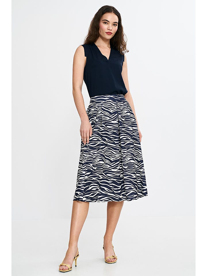 Nife Spódnica w kolorze granatowo-białym rozmiar: 38