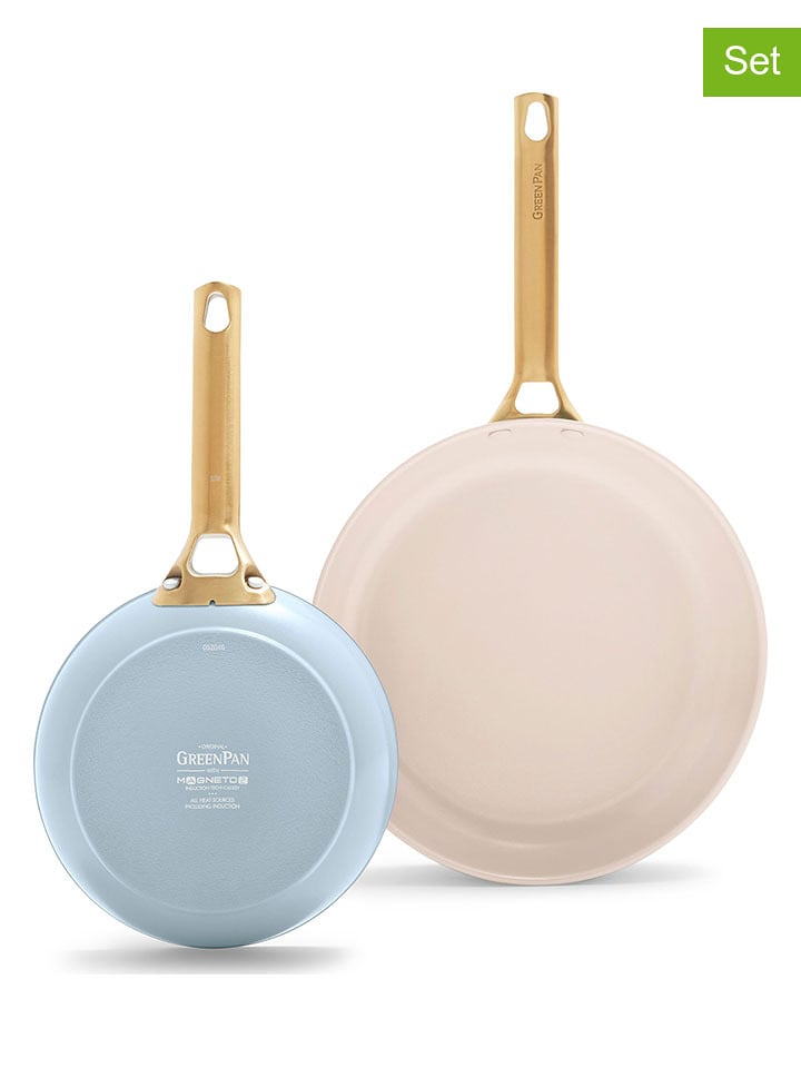 GREENPAN Patelnie (2 szt.) w kolorze błękitno-beżowym rozmiar: onesize